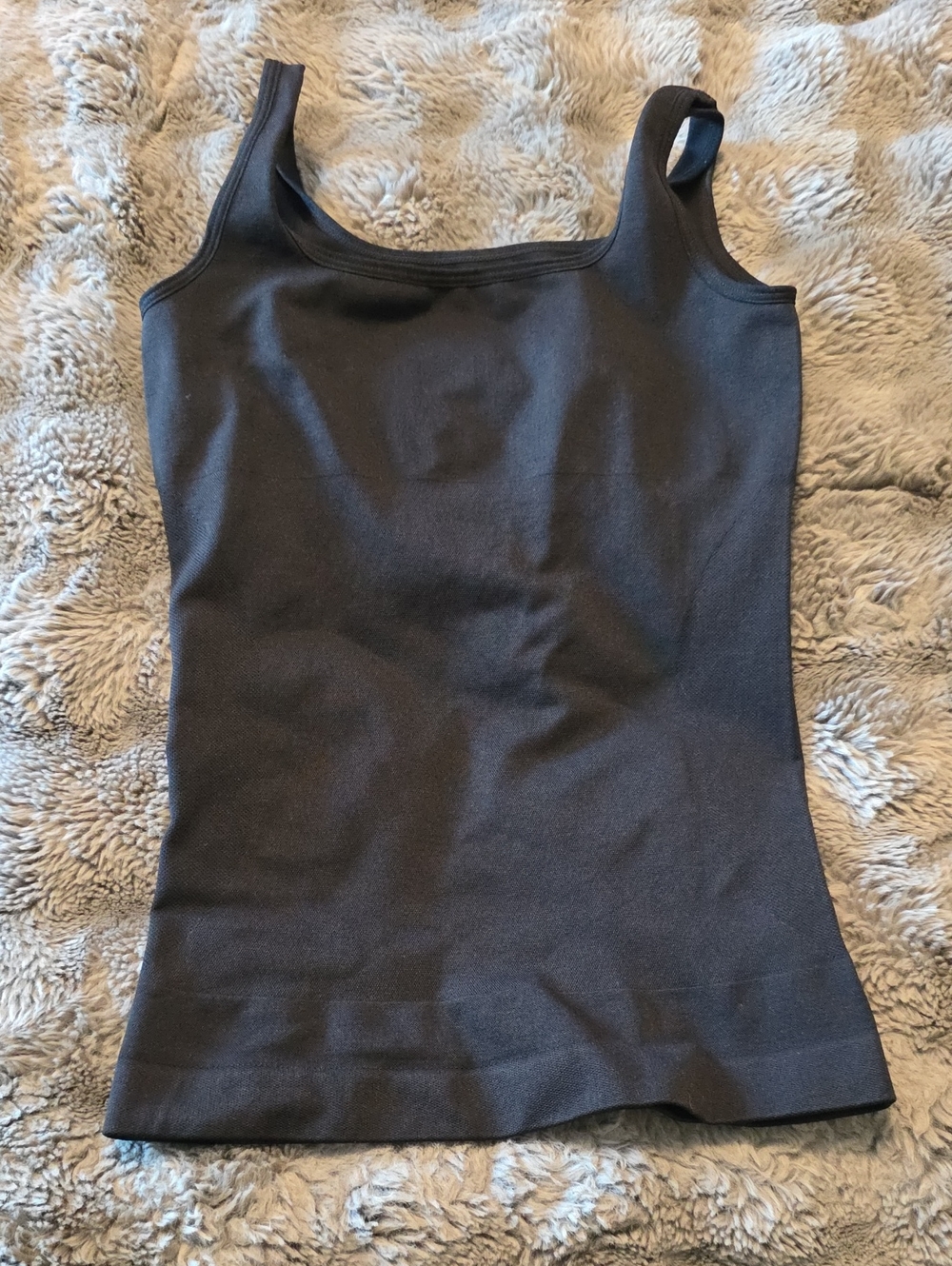 Women's Black Square-Neck Tank Top - Sleek Everyday Layering